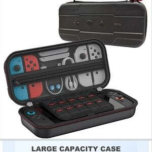 Nintendo Switch 2 Hard Shell Travel Case Black EVA Protective Carrying Case